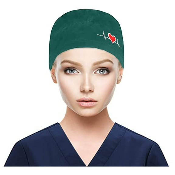 iHPH7 Nurse Head Cap Nurse Hats for Women Scrub Nurse Hat Scrub Cap Nursing Cap, Mint Green One Size