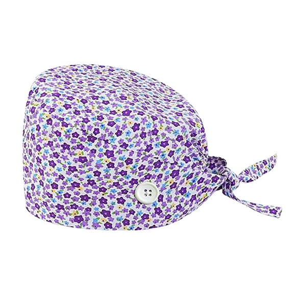 iHPH7 Nurse Head Cap Surgical Caps Nursing Cap Nurse Hats for Women Scrub Silk Lined Scrub Caps Women, B One Size