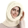 thumbnail image 1 of iHPH7 One Piece Cold Scarf Hats Windproof Scarf Hats Hooded Scarf for Women Hat and Scarf Set for Women Scarves for Women Hat Scarf Hat with Scarf Attached B One Size, 1 of 6