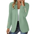 thumbnail image 1 of iHPH7 Open Front Blazer for Women Fall Blazers for Women Casual Blazer for Women Business Jackets for Women Work Jackets for Women Fall Jackets for Women Suit Jackets for Women Green 2 5XL, 1 of 7