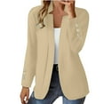 thumbnail image 1 of iHPH7 Open Front Blazer for Women Fall Business Outfits for Women Blazer Jackets for Women Fall Jackets for Women Fall Clothes for Women Fall Office Outfits for Women Khaki S, 1 of 7