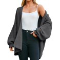thumbnail image 1 of iHPH7 Open Front Cardigan for Women Oversized Cardigans for Women Open Cardigans for Women Fall Cardigans for Women Fall Clothes Travel Sweater Open Cardigans for Women Dark Gray L, 1 of 5
