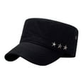 thumbnail image 1 of iHPH7 Outdoor Hat Sun Hat Casual Hats for Men Baseball Cap Cadet Cap, Black One Size, 1 of 1