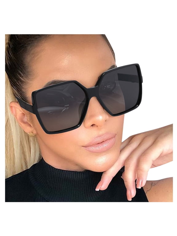 Oversized Square Sunglasses for Women, Oversized Shades Retro Vintage Sunglasses Big Sun Glasses