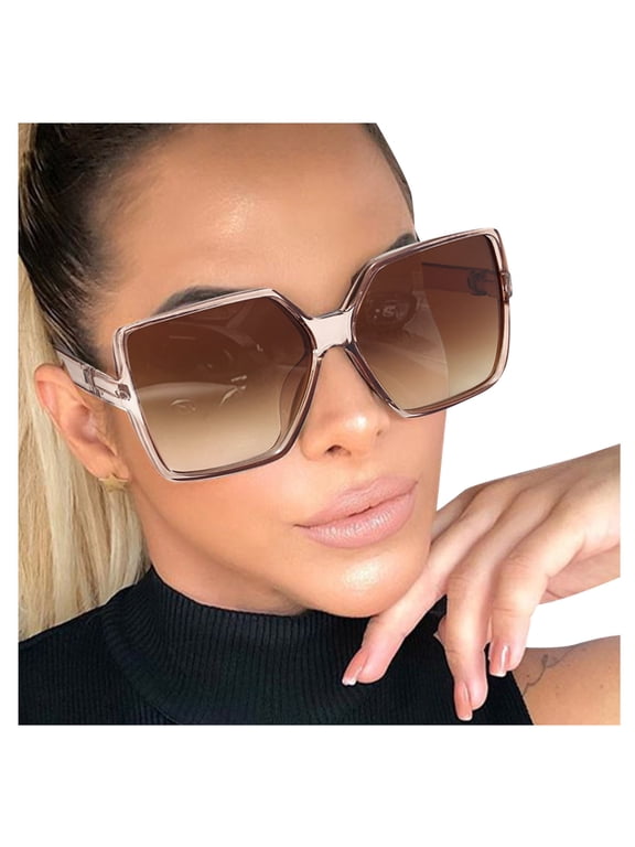 Oversized Square Sunglasses for Women, Oversized Shades Retro Vintage Sunglasses Big Sun Glasses
