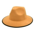thumbnail image 1 of iHPH7 Packable Fedora Hats for Women Panama Hat Packable Sun Hat Dress Hats for Men Church Hats for Women, Khaki One Size, 1 of 3