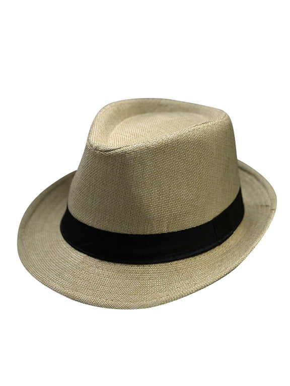 Packable Sun Hat Fedora Hats for Men Wide Brim Fedora Hats for Women Packable Fedora Hats for Women Dress Hats for Women, Khaki One Size