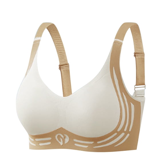 iHPH7 Padded Sports Bras for Women Jelly Bras Seamless Wirefree Adjustable Straps Workout Yoga Gym Activewear Comfy Athletic Crop Top White L