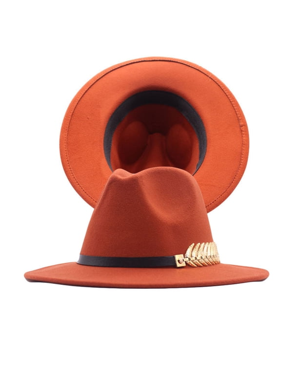 Panama Hat Men Mens Fedora Hats Packable Fedora Hats for Women Fedora Hats for Men Panama Hats, Orange One Size