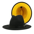 thumbnail image 1 of iHPH7 Panama Hat Men's Fedoras Dress Hats for Women Mens Fedora Hats Panama Fedora Hats for Men, Yellow One Size, 1 of 3
