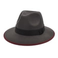 thumbnail image 1 of iHPH7 Panama Hats Panama Fedora Hats for Men Fedora Hats for Men Dress Hats for Women Men's Fedoras, Dark Gray One Size, 1 of 3