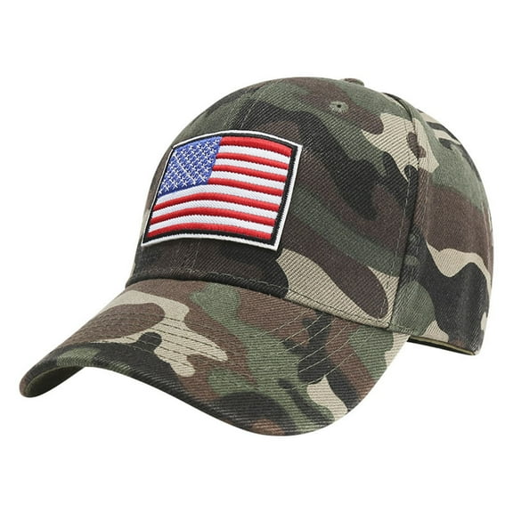 iHPH7 Patriotic Trucker Hat Hiking Hat American Flag Baseball Cap Womens Ball Cap Running Cap for Women, Camouflage One Size