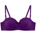 thumbnail image 1 of iHPH7 Plus Size Bras for Women, Half Cup Bra, Push Up Bras for Women, Underwire Bras for Women, Breathable Bras for Women, Purple 36, 1 of 4