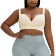 thumbnail image 1 of iHPH7 Plus Size Full Coverage Bras, Push Up Bras for Women, Underwire Bras for Women, Breathable Bras for Women, Plus Size Bras for Women, Beige 34/75A, 1 of 6
