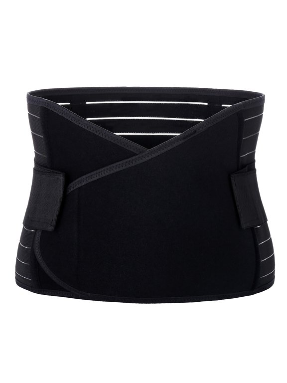 Postpartum Belly Band – Postpartum Belly Wrap, Abdominal Binder Post Surgery C-section Recovery Support Belt After Birth Brace, Slimming Girdles Black M