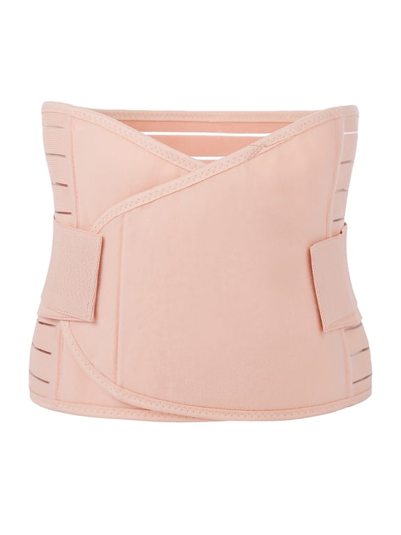 Postpartum Belly Band – Postpartum Belly Wrap, Abdominal Binder Post Surgery C-section Recovery Support Belt After Birth Brace, Slimming Girdles Pink L
