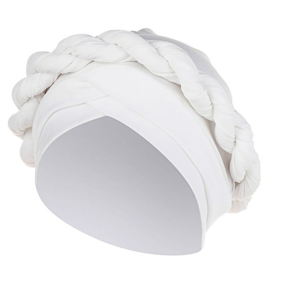iHPH7 Pre Tied Head Scarf for Women Scarf for Women Head Wrap African Head Wraps for Black Women Turbans for Women Turbans for Women with Cancer, White One Size