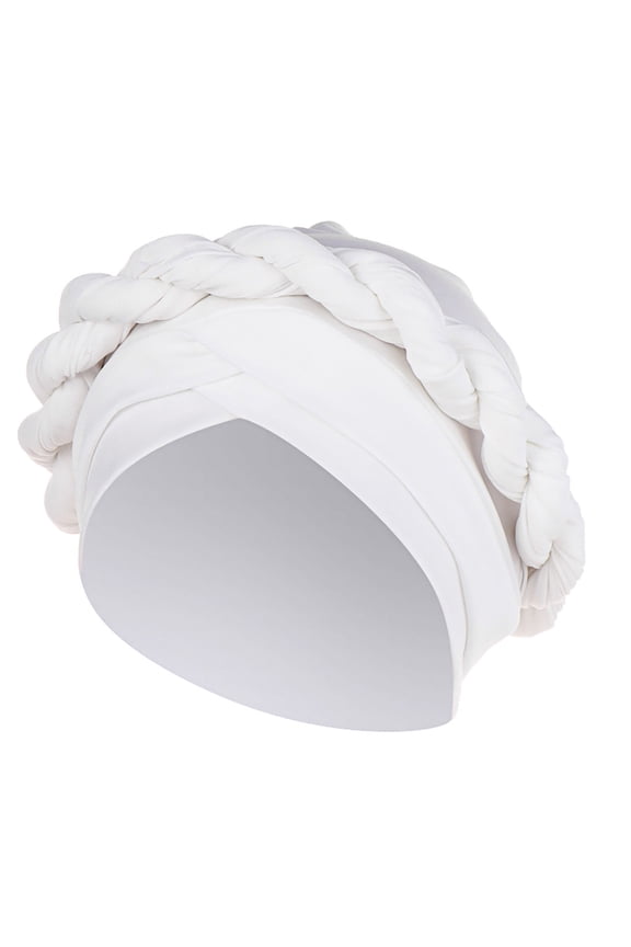 Pre Tied Head Scarf for Women Scarf for Women Head Wrap African Head Wraps for Black Women Turbans for Women Turbans for Women with Cancer, White One Size