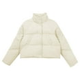 thumbnail image 1 of iHPH7 Puffer Jacket Cropped Coat Short Jackets for Women's Outerwear Cropped Puffer Jacket Warm Clothes for Women Puffy Jackets Women White S, 1 of 4