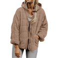 thumbnail image 1 of iHPH7 Puffer Jacket Puffer Coat Women Hooded Puffer Jacket Women Winter Jackets for Women Warm Winter Coats for Women Winter Parka for Women Warm Clothes for Women Khaki M, 1 of 8