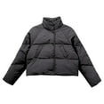 thumbnail image 1 of iHPH7 Puffer Jacket Women Cropped Puffer Jacket Cropped Puffer Coat Cropped Coat Warm Jackets for Women Winter Coats for Women Short Jackets for Women Black L, 1 of 4