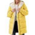 thumbnail image 1 of iHPH7 Puffer Jacket Women Puffer Coat Women Fleece Jacket Women Warm Winter Coats for Women's Hooded Winter Coats Warm Jackets for Women's Outerwear Yellow M, 1 of 5