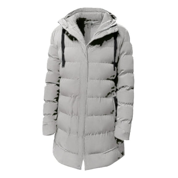 iHPH7 Puffer Jacket Women Winter Jackets for Women Zip Up Jackets for Women Long Puffer Jacket Womens Winter Coats for Women Long Winter Coats for Women Warm Winter Coats for Women Gray 5XL