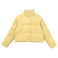 thumbnail image 1 of iHPH7 Puffer Jacket Womens Cropped Puffer Jacket Short Jackets for Women Parkas for Women Zip Up Jackets for Women's Outerwear Winter Coats for Women Yellow M, 1 of 4