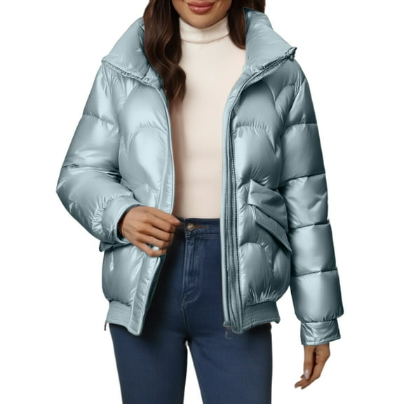iHPH7 Puffer Jacket Womens Warm Jackets for Women Winter Jackets for Women Puffy Jackets Women Warm Winter Coats for Women Warm Coats for Women Overcoat for Women Green XL