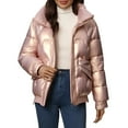 thumbnail image 1 of iHPH7 Puffer Jacket Womens Women's Outerwear Parkas for Women Warm Coats for Women Womens Winter Clothes Overcoat for Women Winter Outfits for Women Pink XXL, 1 of 4