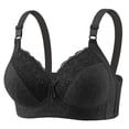 thumbnail image 1 of iHPH7 Pushup Bras for Women Full Coverage Adjustable Straps Full Support Lift Bralette Everyday Bralettes Wirefree Bra No Wire Bras for Women No Underwire Black 38, 1 of 8