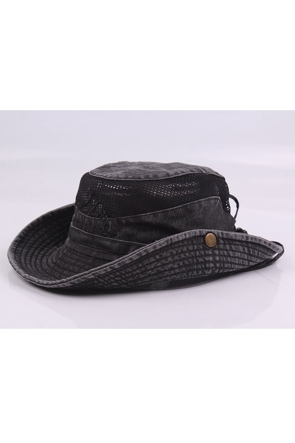 Quick Dry Hat Boonie Hat Camo Boonie Hat for Men's Sun Hats Sun Hat, Black One Size