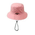 thumbnail image 1 of iHPH7 Quick Dry Hat Mens Sun Hat Wide Brim Hats for Women Hiking Cap Bucket Hat with Strings, Pink One Size, 1 of 3