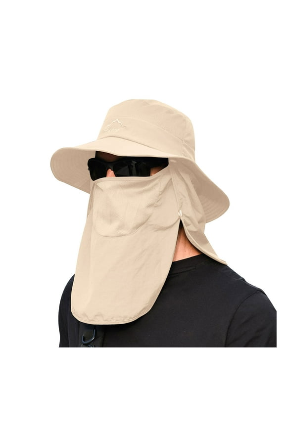 Quick Dry Hats for Men Camo Bucket Hat for Men Outdoor Hat Hiking Cap Packable Bucket Hats for Women, Beige One Size