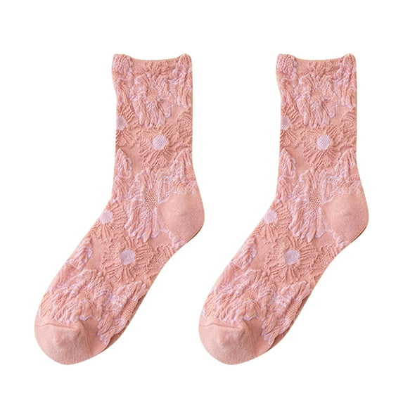 iHPH7 Running Socks Women Cotton Socks Above Ankle Socks Women Casual Socks for Women Holiday Gift Cute Gifts for Women Mid Socks Pink One Size