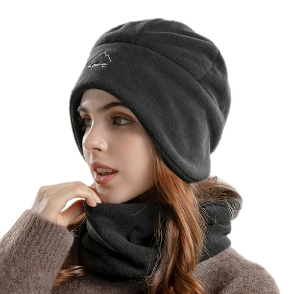 iHPH7 Russian Hat Trapper Hat Fuzzy Hat Winter Accessories for Women Fleece Hat Trapper Hat Winter Hats for Women Cold Weather Gray One Size