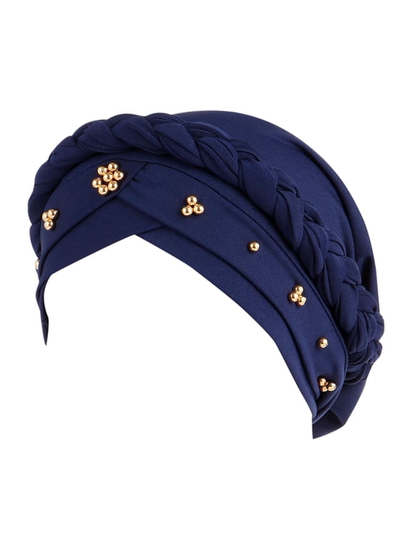 Scarf for Women Head Wrap Head Wraps for Black Women Head Wraps for Women Beanie for Women Cancer Headwear for Women Chemo, Navy One Size