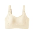 thumbnail image 1 of iHPH7 Seamless Push Up Bra for Women Wirefree Lifting Support Everyday T-shirt Bras Padded Wide Adjustable Straps Full Coverage Daily Wear Breathable Bras White XXL, 1 of 3
