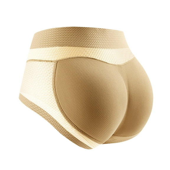 iHPH7 Seamless Underwear for Women, Butt Padded Underwear for Women, Butt Enhancer Underwear Women, Briefs for Women, Butt Lifting Panties, Khaki S