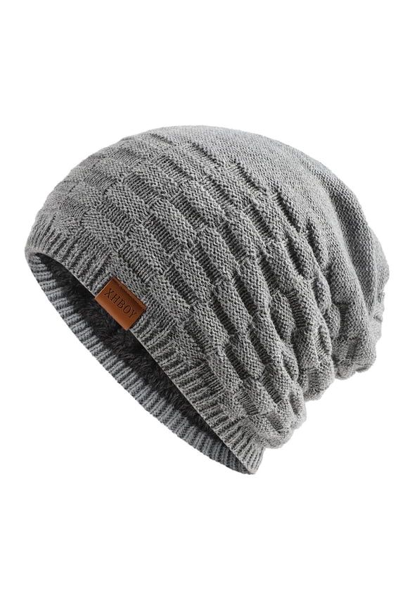 Ski Hat Cute Beanies for Women Slouchy Beanie Warm Hat Y2k Hat Winter Caps for Men Winter Accessories for Women Gray 2 One Size