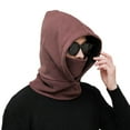 thumbnail image 1 of iHPH7 Ski Mask Thermal Ski Masks Hat with Scarf Attached Winter Accessories Winter Hat Neck Warmer Winter Scarf Coffee One Size, 1 of 8