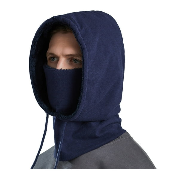 iHPH7 Ski Mask Windproof Scarf Hats Hat with Scarf Attached One Piece Cold Scarf Hats Warm Hat Winter Scarf Hat and Scarf Set Navy One Size