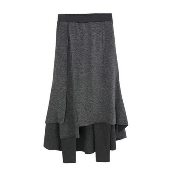 iHPH7 Skirted Leggings Fleece Lined Leggings Women Leggings with Skirt Warm Leggings for Women Winter Leggings for Women Skirt Leggings for Women Thermal Leggings for Women Dark Gray XXL