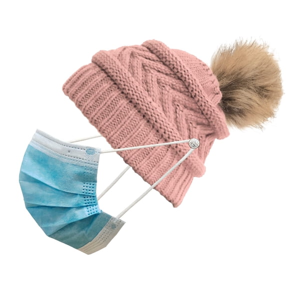 iHPH7 Skull Hat Womens Beanie Hats Wool Hat Cute Beanies for Women Beanie Hats for Men Slouchy Beanie for Women Knitted Beanie Pink One Size