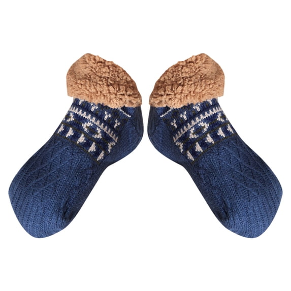 iHPH7 Slipper Socks for Women Hospital Grip Socks Womens Christmas Gifts Warm Fuzzy Socks for Women Hospital Socks Sock Slippers for Women Sleep Socks Blue A