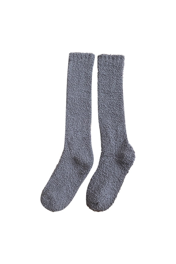 Slipper Socks for Women Sleep Socks Long Socks for Women Fuzzy Socks for Women Winter Socks for Women Warm Fuzzy Socks for Women Thick Fuzzy Socks Dark Gray One Size