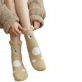 thumbnail image 1 of iHPH7 Slipper Socks Womens Fuzzy Socks Thick Crew Socks Women House Socks for Women Indoor Soft Socks Cute Fuzzy Socks Sleeping Socks Khaki One Size, 1 of 4