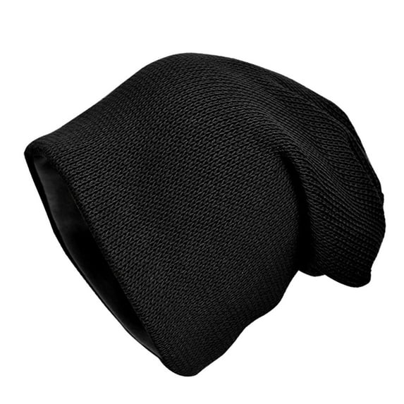 iHPH7 Slouchy Beanie Knit Hat Skull Cap for Winter Knit Cap Beanie Hats for Women Knit Slouchy Beanie Slouch Beanie Black One Size