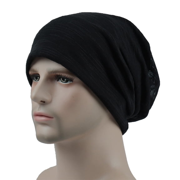 iHPH7 Slouchy Beanie Skull Cap Beanie Winter Caps for Women Cotton Beanie Winter Warm Hats Womens Winter Hat Cotton Skull Caps for Men Black One Size