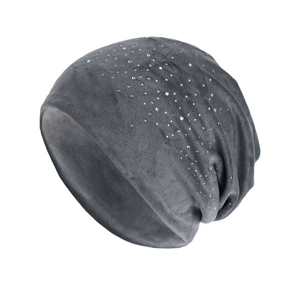 iHPH7 Slouchy Beanie Skull Cap for Winter Fleece Beanie Women Skull Cap Fleece Hat Winter Caps for Men Slouchy Cap Gray A